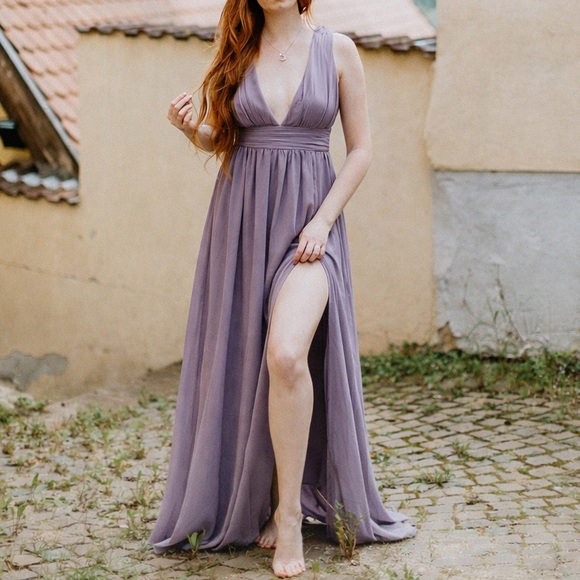 NWT Lulus Heavenly Hues Dress - Dusty Purple - Picture 3 of 12